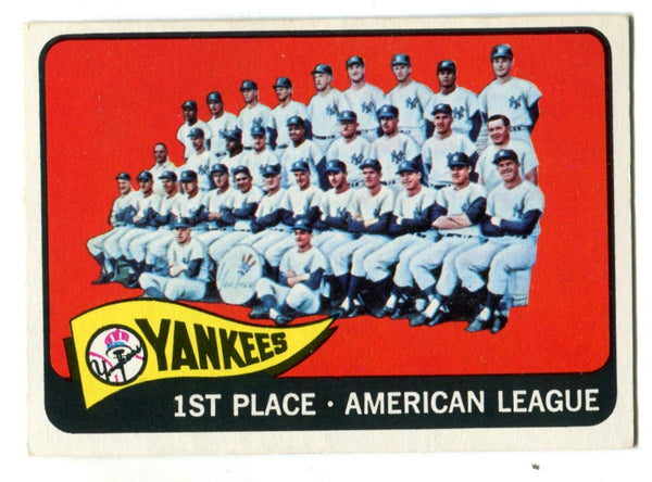 1965 New York Yankees Topps #513 Team Card