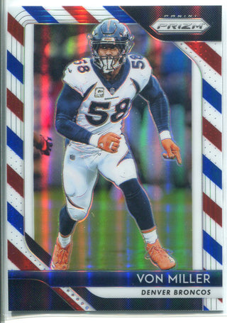 Von Miller 2018 Panini Prizm Red, White & Blue Prizm Card