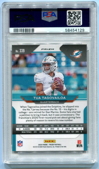 Tua Tagovailoa 2020 Panini Prizm Disco Prizm Orange #339 PSA GEM MT 10