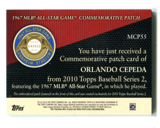 Orlando Cepeda 2010 Topps Baseball Series 2 Patch Card #MCP55