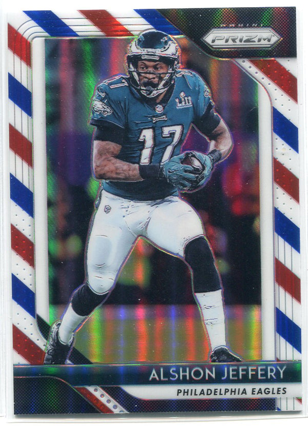 Alshon Jeffery 2018 Panini Prizm Red, White & Blue Prizm Card