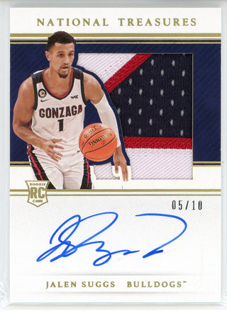 Jalen Suggs Autographed 2021 Panini National Treasures Collegiate Rookie Patch Card #CSS-JS