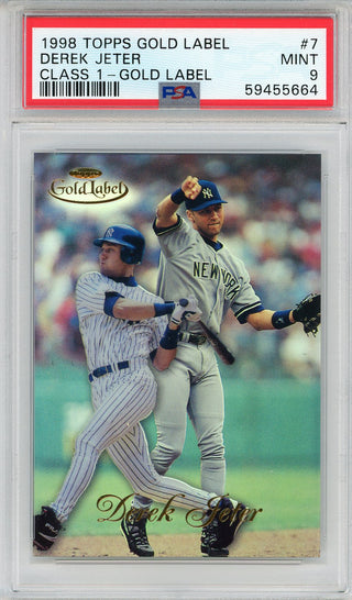 Derek Jeter 1998 Topps Gold Label Class 1 Gold Label Card #7 (PSA Mint 9)