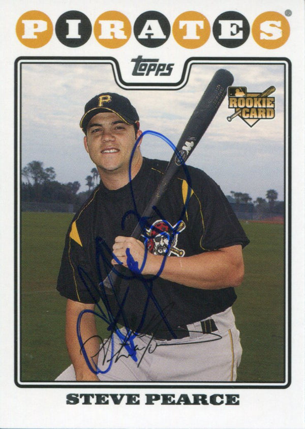 Steve Pearce Autographed 2008 Topps Rookie Card