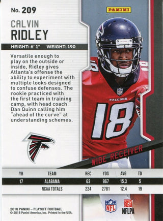 Calvin Ridley 2018 Panini Playoff 3rd Down Rookie Card