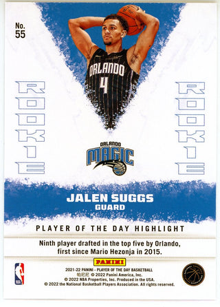 Jalen Suggs 2021-22 Panini Player of the Day Rookie Card #55