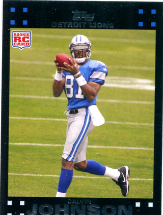 Calvin Johnson Unsigned 2007 Topps Rookie Card