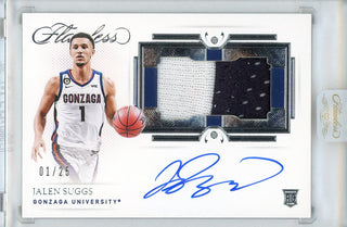 Jalen Suggs Autographed 2021 Panini Flawless Collegiate Rookie Patch Card #83