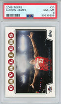 LeBron James 2008 Topps Card #23 (PSA NM-MT 8)