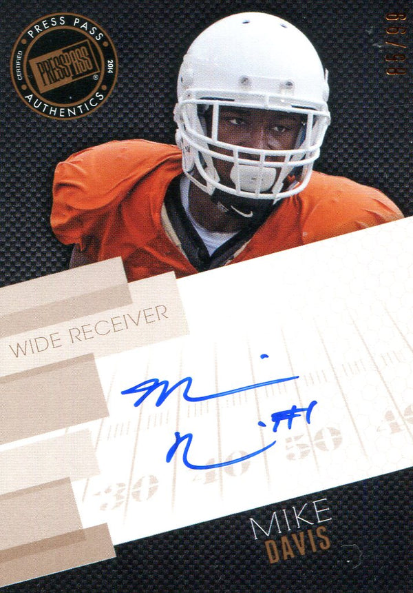Mike Davis Autographed Presspass Card #85/99