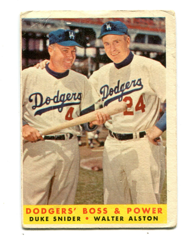 Duke Snider 1958 Topps Boss & Power #314 Card