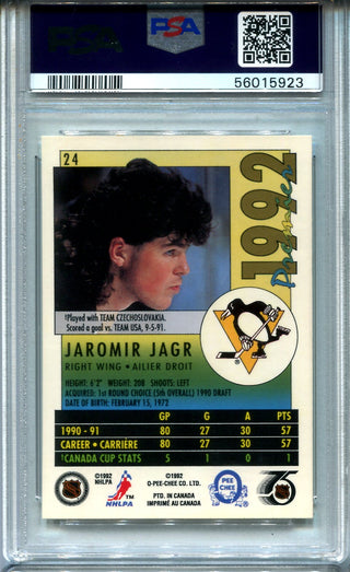 Jaromir Jagr 1991 O-PEE-CHEE- Premier #24 PSA NM-MT 8 Card