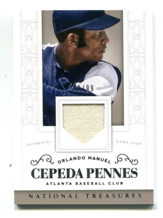 Orlando Cepeda 2014 Panini National Treasures #73 Patch Card 80/99 Card