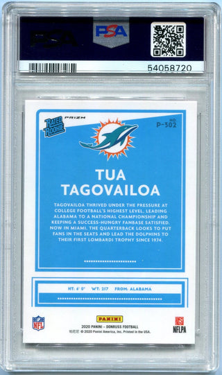 Tua Tagovailoa 2020 Panini Donruss Optic Preview Pink Rated Rookie #P302 PSA GEM MT 10