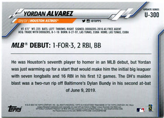 Yordan Alvarez Topps 2020 Rookie Debut All Star Rookie