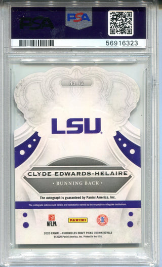 Clyde Edwards-Helaire 2020 Panini Chronicles Draft Picks Red PSA 9 AUTO 10