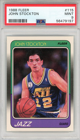 John Stockton 1988 Fleer Card #115 (PSA)