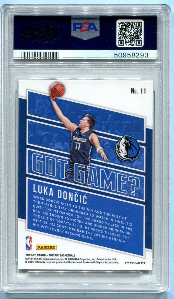 Luka Doncic 2019 Panini Mosaic Got Game #11 PSA GEM MT 10