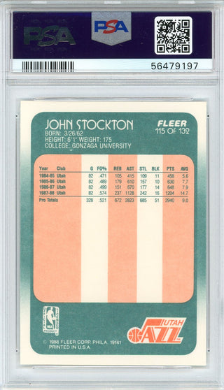 John Stockton 1988 Fleer Card #115 (PSA)