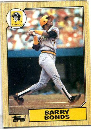 Barry Bonds Unsigned 1987 Topps Card