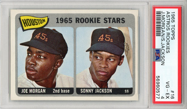 Joe Morgan & Sonny Jackson 1965 Topps Card #16 (PSA)