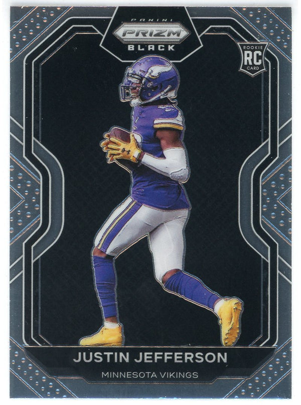 Justin Jefferson 2020 Panini Chronicles Prizm Black Rookie Card #PB-9