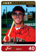 David Wright 2002 Just Memorabilia Autographed Card #208/500