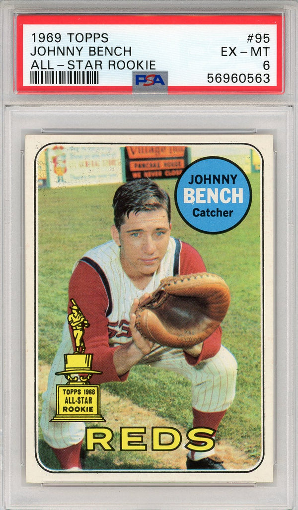 Johnny Bench 1969 Topps All-Star Rookie Card #95- SGC Graded 5.5 EX+ –  CollectibleXchange