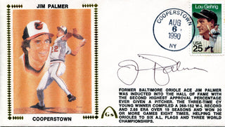 Jim Palmer Autographed August 6th, 1990 First Day Cover (PSA)