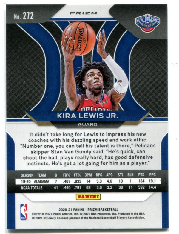 2020-21 Panini Prizm Silver #272 Kira Lewis Jr New Orleans Pelicans
