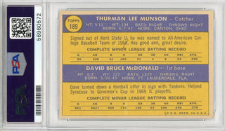 Thurman Munson 1970 Topps Rookie Card #189 (PSA)