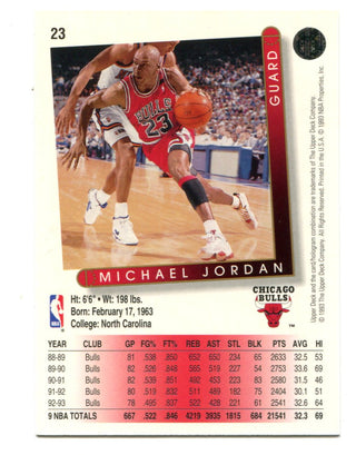Michael Jordan 1993 Upper Deck #23 Card