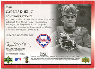 Carlos Ruiz Upper Deck Star Signings 2007 #SS-RU