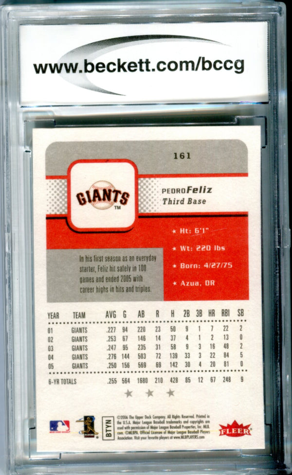 Pedro Feliz 2006 Fleer Card Beckett (10 Mint)