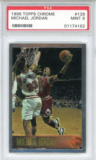 Michael Jordan 1996 Topps Chrome Card #139 (PSA Mint 9)