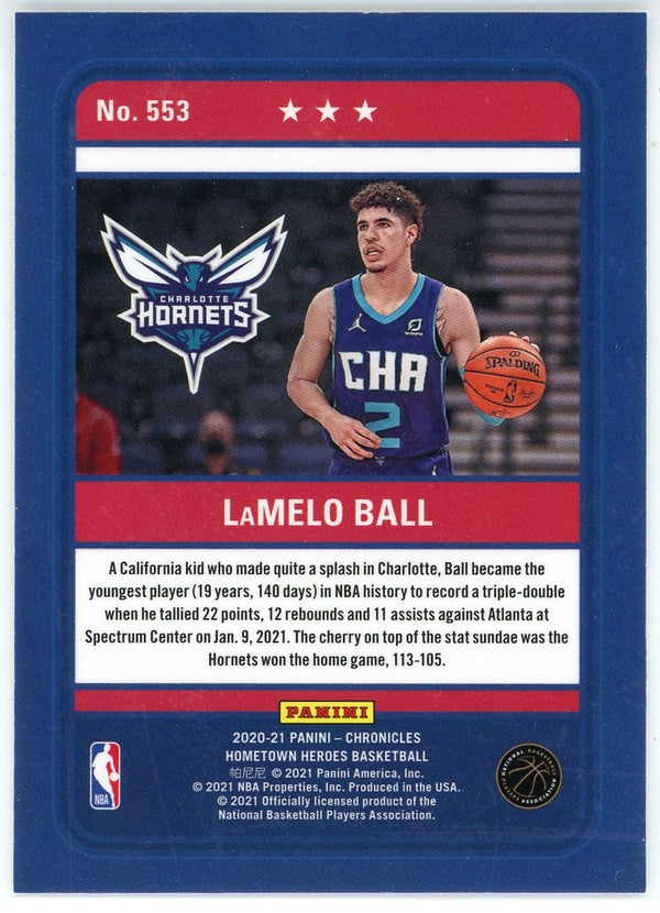 LaMelo Ball 2020-21 Panini Chronicles Hometown Heroes Rookie Card #553