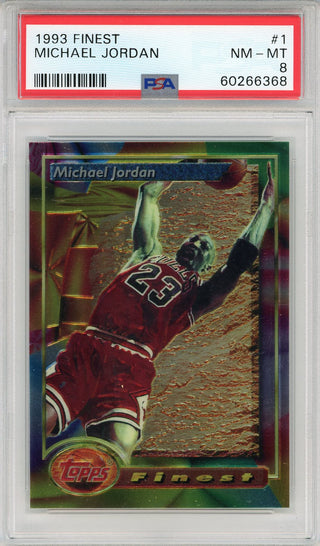 Michael Jordan 1993 Topps Finest Card #1 (PSA NM-MT 8)