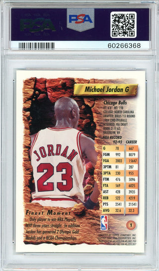 Michael Jordan 1993 Topps Finest Card #1 (PSA NM-MT 8)
