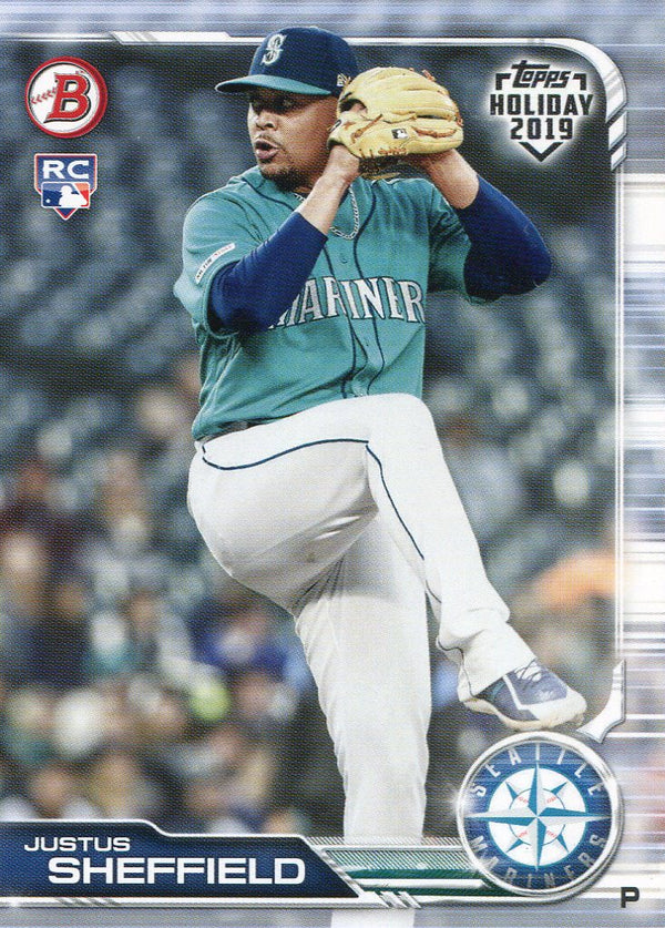 Justus Sheffield 2019 Topps Holiday Bowman Rookie Card