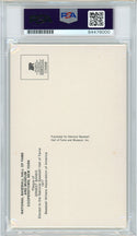 Ernie Banks Autographed Hall of Fame Plaque Card (PSA)