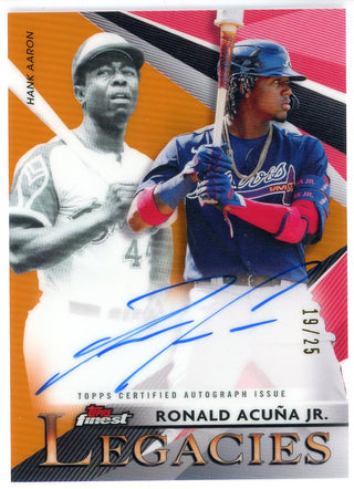 Ronald Acuna Jr. Autographed 2021 Topps Finest Legacies Card #FLA-RAJ
