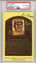 Al Lopez Autographed Hall of Fame Plaque Card (PSA)