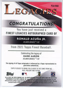 Ronald Acuna Jr. Autographed 2021 Topps Finest Legacies Card #FLA-RAJ