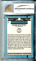 Mark McGwire 1988 Donruss Kings Game Used Bat Card Beckett (9 Near Min