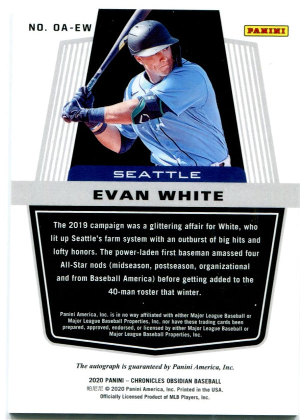 Evan White Panini Obsidian Auto 2020