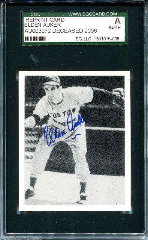 Elden Auker Autographed 1988 Reprint Card