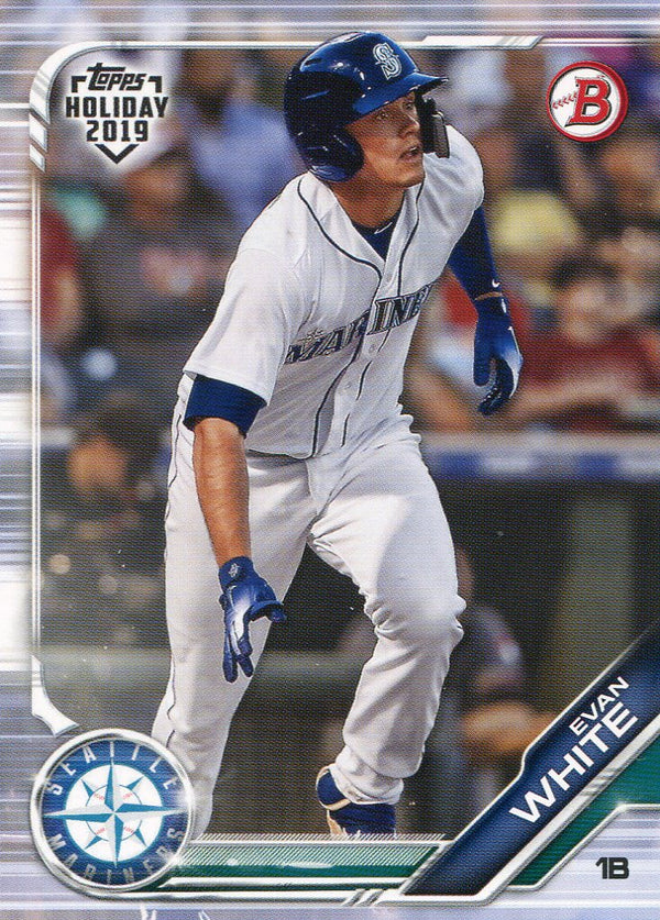 Evan White 2019 Topps Holiday Bowman Rookie Card