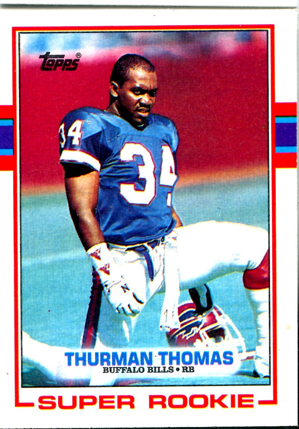 Thurman Thomas 1989 Topps Unsigned Rookie Card