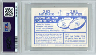 Joe Montana & Dan Marino Autographed 1985 Topps Stickers Card (PSA Auto 10)