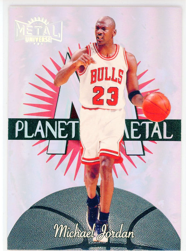 Michael Jordan 1997 Fleer Metal Universe Planet Metal Card #1